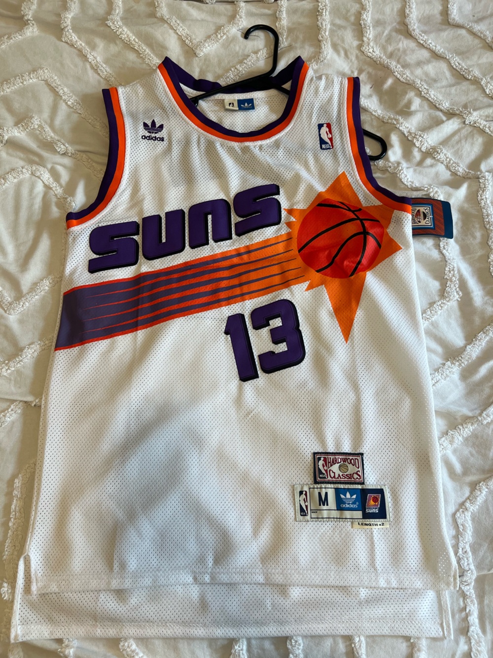 adidas Phoenix Suns White Retro Hardwood Classics Jersey Patch